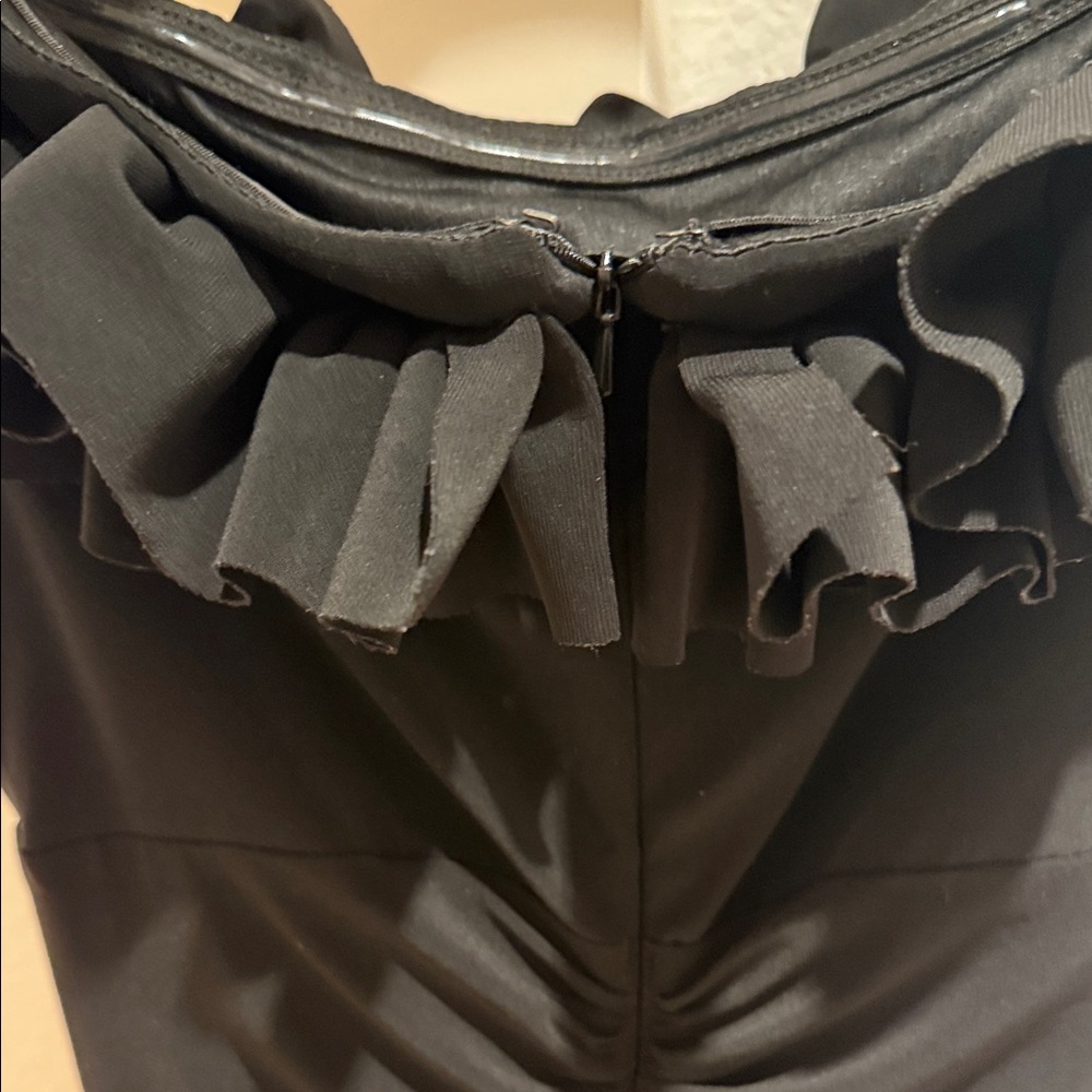 Xscape Black Strapless Ruffle Dress - Picture 9 of 10